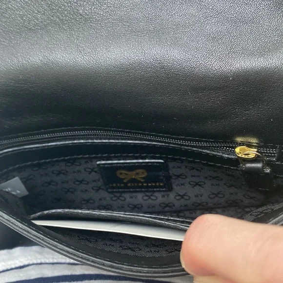 Anya Hindmark Cross Body Black Leather Bag - Picture 8 of 10